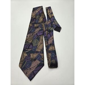 Vintage Geoffrey Beene Golf Graphic Tie Italian Silk Made in USA 4x50 Sportsman